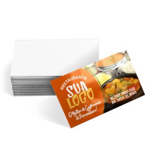CARTÕES DE VISITA COUCHÊ 300G 4X0 VERNIZ UV TOTAL FRENTE - - 2000unid