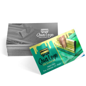 CARTÕES DE VISITA COUCHÊ 300G - 4X1 - VERNIZ UV TOTAL FRENTE 1000unid