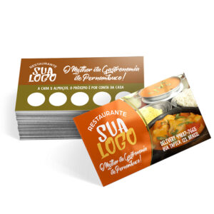 CARTÕES DE VISITA COUCHÊ 300G - 4X4 -VERNIZ UV TOTAL FRENTE 2000unid