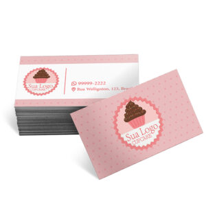 CARTÕES DE VISITA COUCHÊ 300G LAMINAÇÃO FOSCA FRENTE E VERSO - 4X4 - 250unid