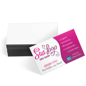 CARTÕES DE VISITA COUCHÊ 300G LAMINAÇÃO FOSCA FRENTE - 4X0 - 50unid