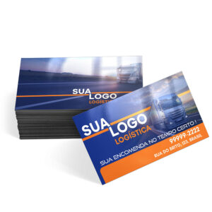 CARTÕES DE VISITA COUCHÊ 300G LAMINAÇÃO BRILHO FRENTE E VERSO - 4X4 - 100unid