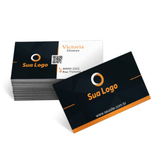 CARTÕES DE VISITA COUCHÊ 300G LAMINAÇÃO FOSCA FRENTE E VERSO - 4X4 - 100unid