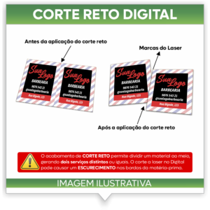 CORTE RETO DIGITAL PARA CARTÃO  DE VISITA