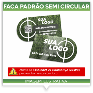 FACA PADRAO SEMI CIRCULAR PARA CARTÃO VISITA