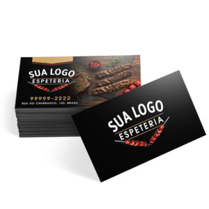 CARTÕES DE VISITA COUCHÊ 300G LAMINAÇÃO FOSCA FRENTE E VERSO - 4X4 - 500unid