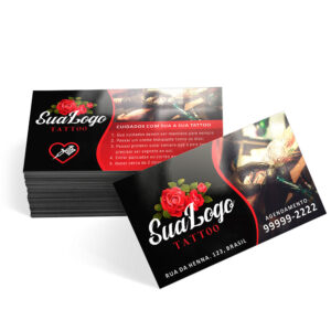 CARTÕES DE VISITA COUCHÊ 300G LAMINAÇÃO BRILHO FRENTE E VERSO - 4X4 - 50unid